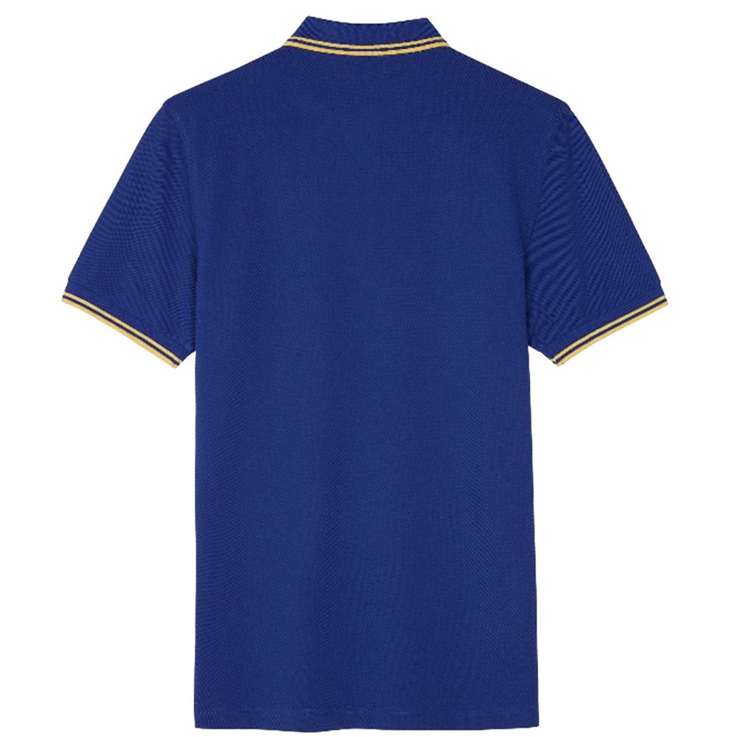 Polo Fred Perry M3600 Fit Bleu bandes jaune