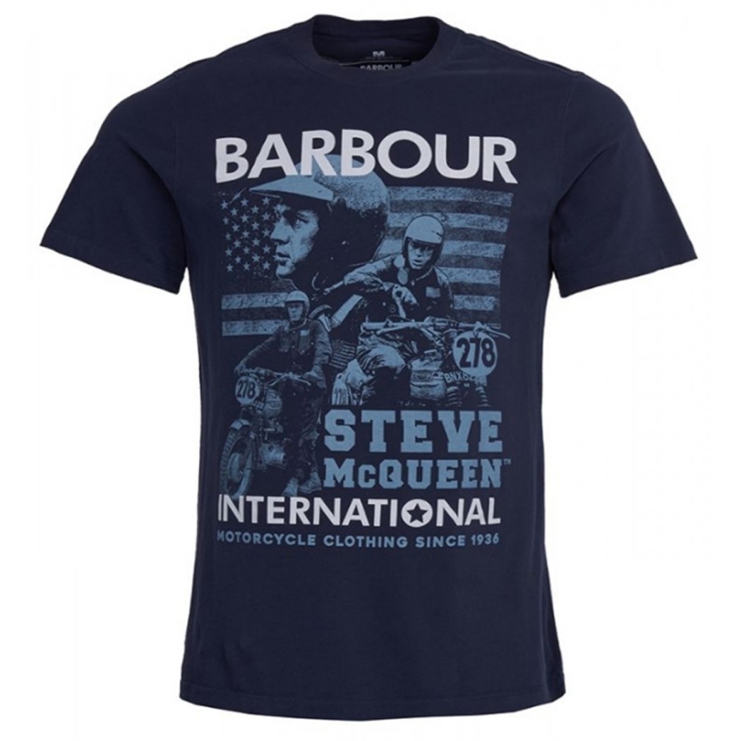 Tee Shirt BARBOUR International Steve McQueen Collage Tee Shirt BARBOUR International Steve McQueen Collage