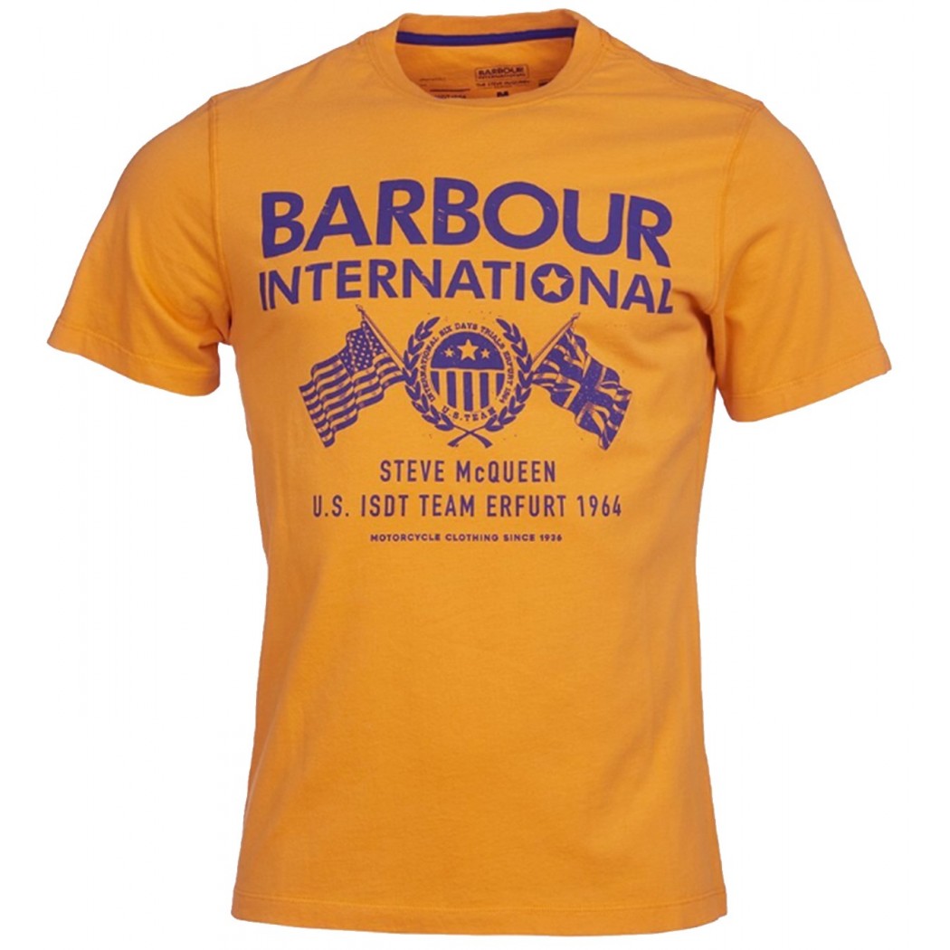 Tee Shirt Barbour International Steve Mc Queen Race Flags
