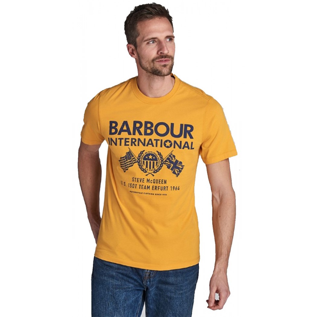 Tee Shirt Barbour International Steve Mc Queen Race Flags