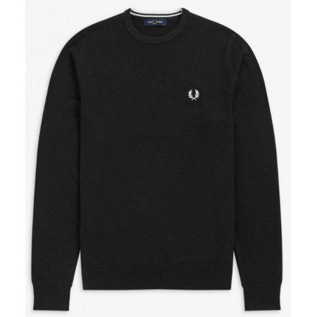 PULL COL ROND FRED PERRY NOIR
