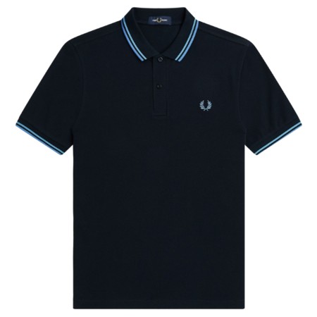 Polo Fred Perry M3600 Slim Fit Marine bandes Bleu R62
