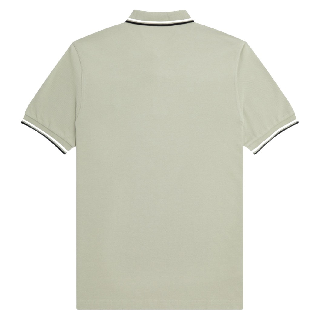 Fred Perry  Polo M3600 Slim Fit Vert bandes noir et blanche  R74