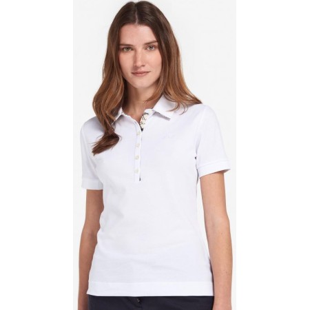 Barbour Polo Femme White