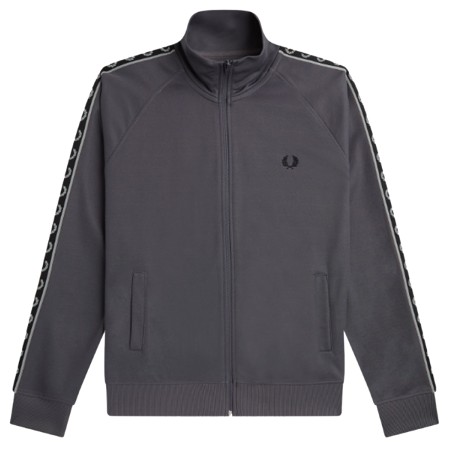 Veste de survêtement à bande FRED PERRY Gunmétal