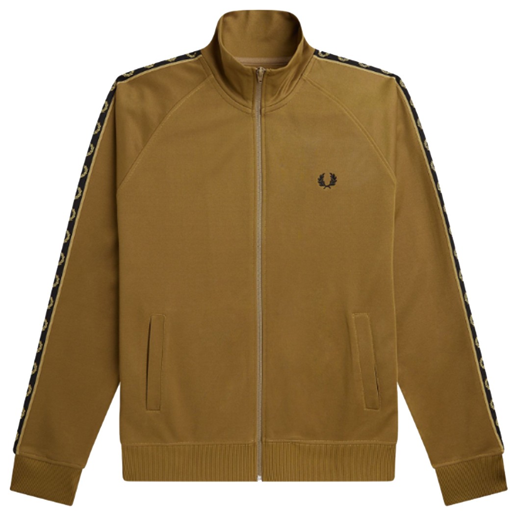 Veste de survêtement à bande FRED PERRY Marron Veste de survêtement à bande FRED PERRY Marron