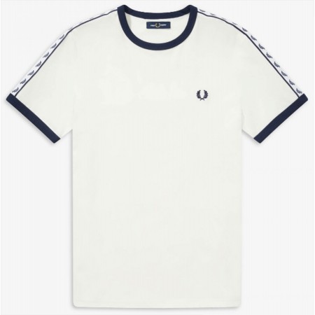 T-shirt rétro Fred Perry Blanc