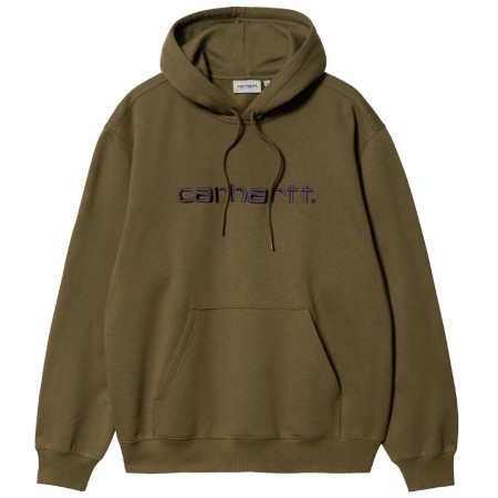 SWEAT CAPUCHE CARHARTT  Wip HIGHLAND/CASSIS LOGO BRODE