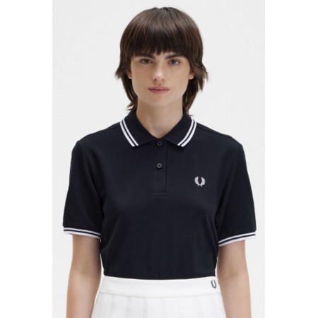 Polo Fred Perry Femme Black/White