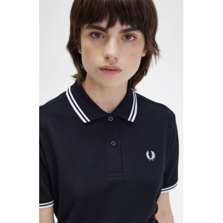 Polo Fred Perry Femme Black/White