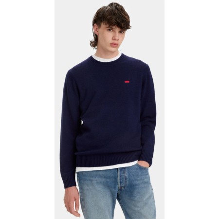 Pull-over Levi's laine col rond Marine