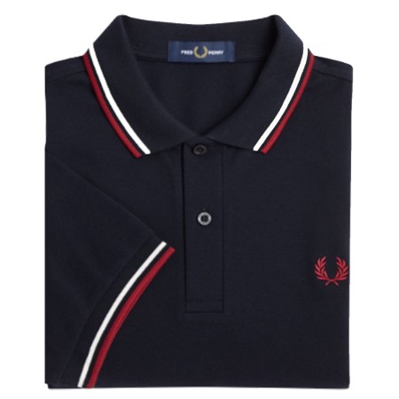 Polo Fred Perry M3600 Slim Fit marine T55