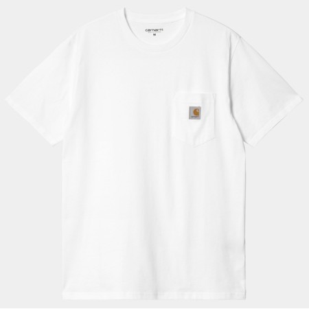 Carhartt Wip Tee Shirt Pocket Blanc