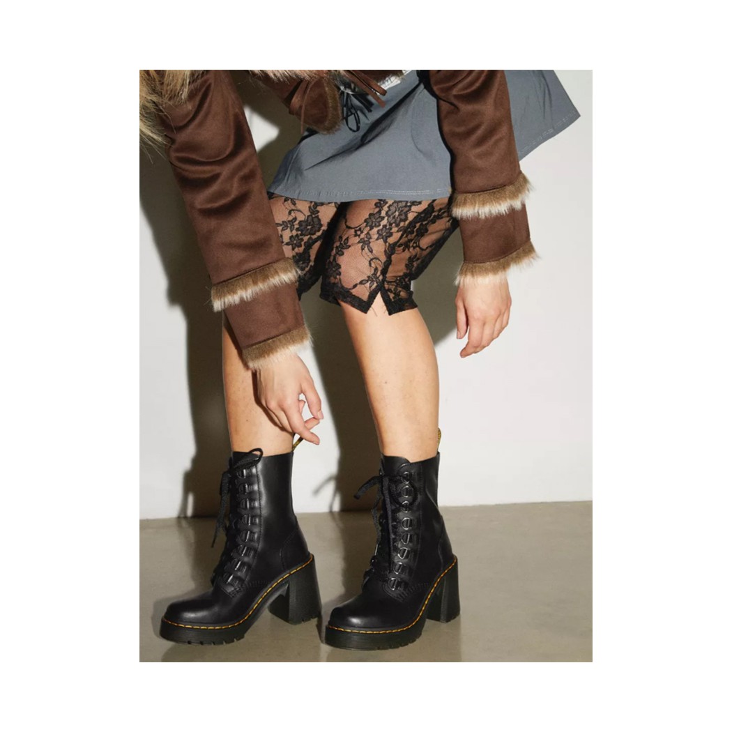 Dr Martens Chesney en cuir a talons evases et a lacets