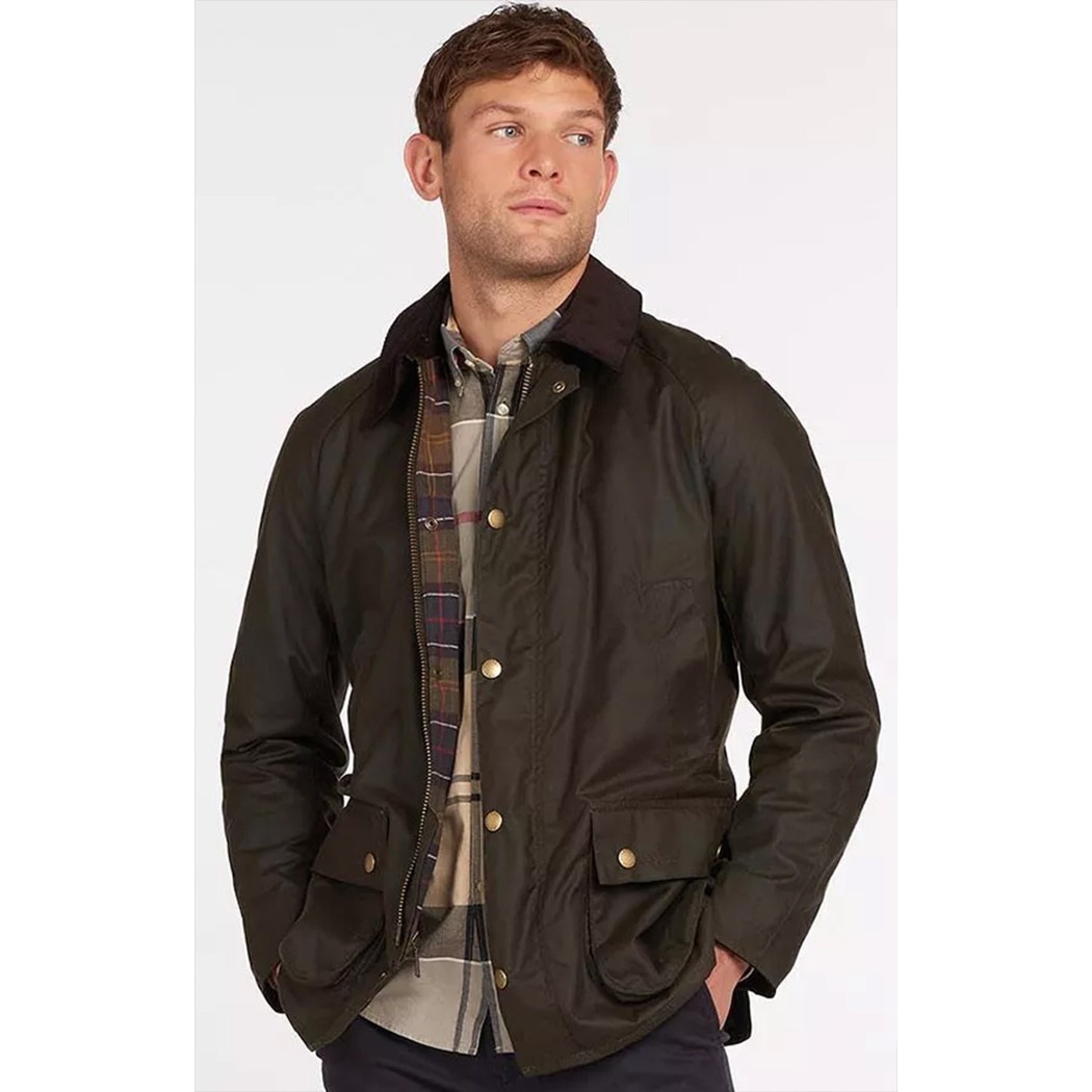 Mens barbour ashby waxed jacket top
